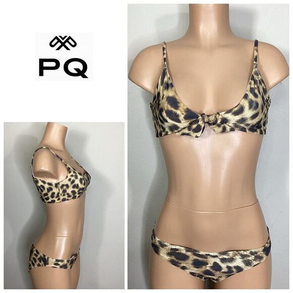 New. Pilyq/PQ Jungle reversible tie front bikini. M-Top/L-bottom. Retails$169 - Picture 15 of 16